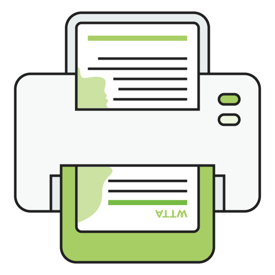 A printer with a Walk the Talk America flyer